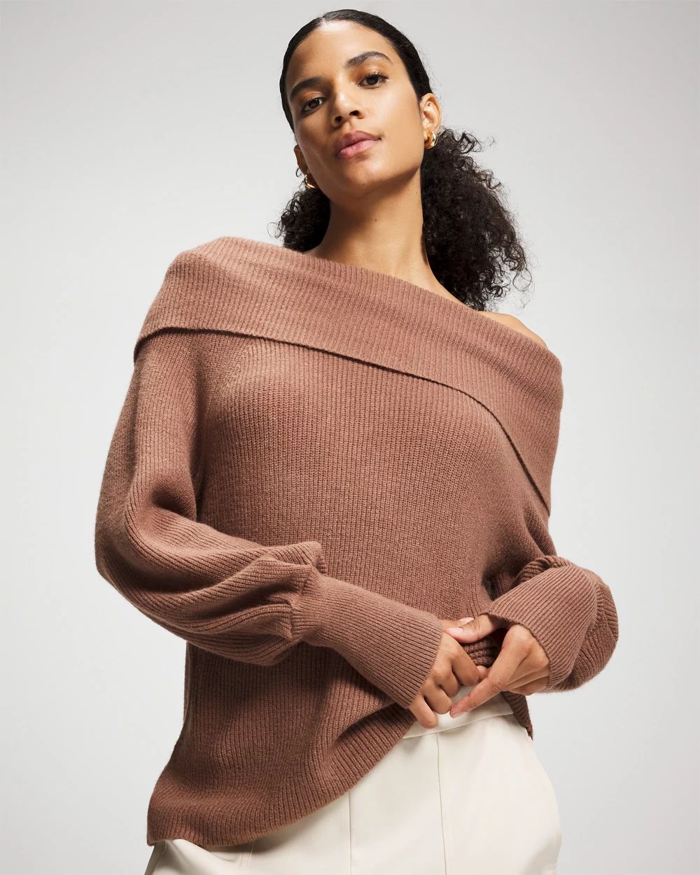 Premier Knit off the Shoulder Sweater | Soma